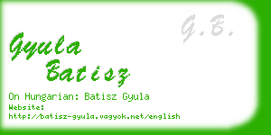 gyula batisz business card